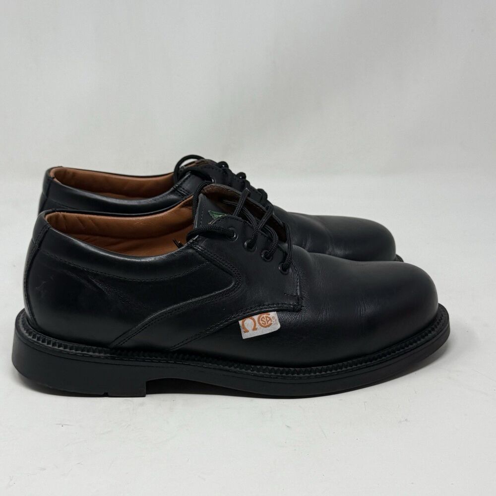 Mellow Walk Keele Safety Shoes Oxfords Mens 9 EE Wide Black Leather Restaurant